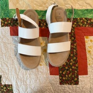 Time and Tru White Sandals